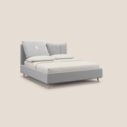 Nathan letto contenitore con cuscini regolabili con tasche in microfibra velluto impermeabile T09 grigio chiaro