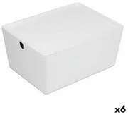 Scatola per Sistemare Impilabile Confortime Con coperchio 35 x 26 x 16 cm (6 Unità)