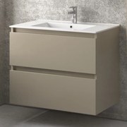 Kamalu - mobile bagno sospeso 80cm con lavabo integrato e 2 cassetti tod-80l