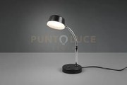 Kiko lampada da studio nera flessibile h. 41cm a led 4,5w 500lm, 3000k