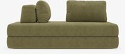 Rift divano letto matrimoniale 2 posti e 3 posti con schienali mobili - materasso alto 24 cm e memory foam in tessuto smacchiabile T31