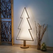 Albero luminoso 150 lampadine bianco caldo H 145 cm