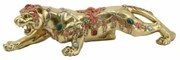 Statua Decorativa DKD Home Decor 39 x 11 x 10 cm Dorato Coloniale Pantera