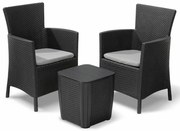 Keter set da pranzo per esterni 3 pz iowa grafite 223929