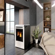 Stufa a pellet canalizzata Gaia 13.5 kW bianco