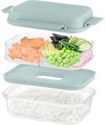 Lunch box per poke a scomparti azzurro
