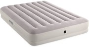 64179 - Materasso Gonfiabile Prestige Mid-Rise Matrimoniale, con Pompa usb, pvc, Grigio, 152x203x30 cm - Intex