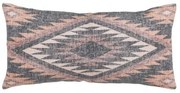 Cuscino Cotone Grigio Rosa 30 x 60 cm