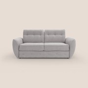 Zeus Divano letto scandinavo con schienale alto in tessuto impermeabile T02 grigio chiaro