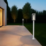 Paletto da Giardino Bianco 100cm Base E27 - Serie PRISM Colore Bianco