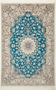 Nain Tappeto persiano 120 x 180 Verde (Iran) Annodato A Mano