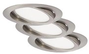 Briloner 7116-432 - SET 3x Lampada LED da bagno FLAT IN LED/9W/230V IP23