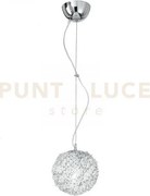 Lampadario a sospensione astra cromo 1 luce attacco e27 20x120cm al...