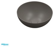 Lavabo D'Appoggio In Ceramica Finitura Grigio Opaco Da Diam.40 cm