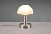 Fynn ii lampada cupola in  acciaio e vetro sabbiato bianco spazzola...