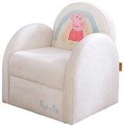 Sedia per bambini in velluto bianco Peppa Pig - Roba