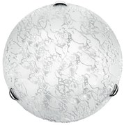 Lampadario Plafoniera Ghiaccio Ceiling Lamp Colore Bianco 60W Mis 40 cm