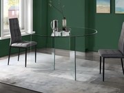 Tavolo da pranzo ADAMO - 6 coperti - Vetro temperato