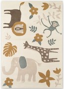 Tappeto per bambini color crema 160x235 cm Animal Safari – Hanse Home