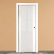 Porta scorrevole Oxford Vetrata bianco L 60 x H 210 cm reversibile