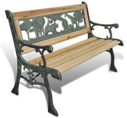 Panchina da giardino per bambini 84 cm in legno