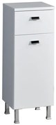 Armadietto bagno a terra Rimini 1 cassetto 1 anta P 34 x L 30 x H 82 cm bianco laccato mdf