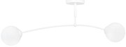 Lampadario a Sospensione in Acciaio e Vetro PREGOS 2 Nero/Bianco 2xE14 Colore del corpo Bianco