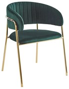 Sedia Moniel Golden Velluto - Verde