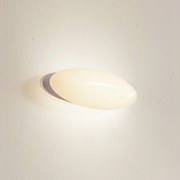 Lucande Applique a LED Leihlo, bianco, plastica, altezza 8 cm