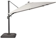 Ombrellone a palo laterale grigio SONORA II NATERIAL con telo rettangolare tortora L 282 x P 390 x H 274 cm