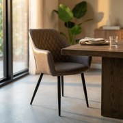 SANDY - poltrona imbottita per sala da pranzo in ecopelle