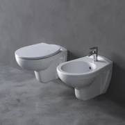 Coppia sanitari sospesi scarico a pavimento IDEAL STANDARD Tirso WC: P 52 x L 36 x H 37 cm, bidet: P 52 x L 36 x H 37 cm