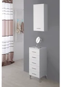 Base Multiuso a Terra 85 Cm Cinque Cassetti Feridras "Stella" Bianco Lucido