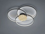 Sedona plafoniera led 40w  4800lm, 3000k 3 cerchi nera con inserto ...