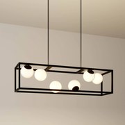 Lampada a sospensione Lindby Utopia, a 6 luci, vetro, ferro, 80 cm