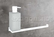 Colombo Look B16740BM portasalvietta bidet con dispenser sapone liquido in Vetro Acidato bianco opaco