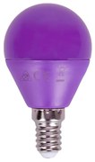 Lampadina Led E14 G45 a sfera 4W Viola Aigostar