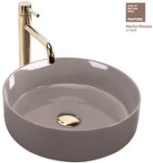 Lavabo da appoggio Rea Sami Beige Shiny