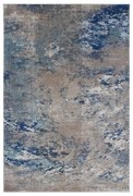 Tappeto Soho 3 Ecru Blue astratto blu, L 170 x L 120 cm