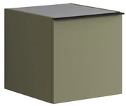 Struttura semi colonna da bagno Pixel 1 anta laccato opaco verde salvia L 40 x H 40 x P 45.5 cm
