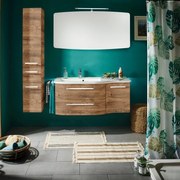 Mobile sottolavabo e lavabo Contea per vasca a sinistra rovere ribbeck L 117 cm