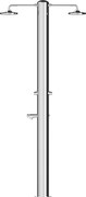 Doccia da Giardino Doppia 2 Temporizzatori e Lavapiedi ATI Docce MUL-2P Inox Anodizzato...