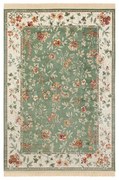 Tappeto in viscosa verde e crema 95x140 cm Oriental - Nouristan