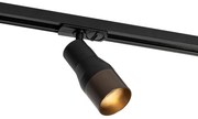 Faretto moderno nero con finitura bronzo scuro per sistema binario monofase - Iconic Kohua