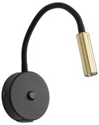 Lampada da parete con USB port LAGOS 1xG9/3W/5V nero/oro