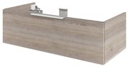 Mobile da bagno sotto lavabo SENSEA Neo grigio lucido L 105 x H 32 x P 48 cm 1 cassetto, lavabo non incluso