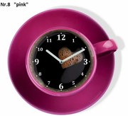 Orologio da cucina a forma di tazzina di caffè Rosa