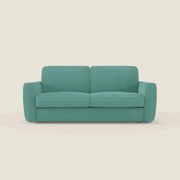 Leonida divano letto sfoderabile e materasso H18 cm - vano portaguanciali in tessuto Smacchiabile T23 verde acqua