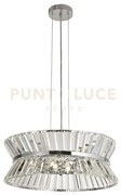 Uptown 7lt pendente/semi-incasso - metallo cromato e cristallo tras...