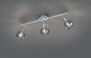 Barra 3 faretti metallo cromo brest r80593006 58cm